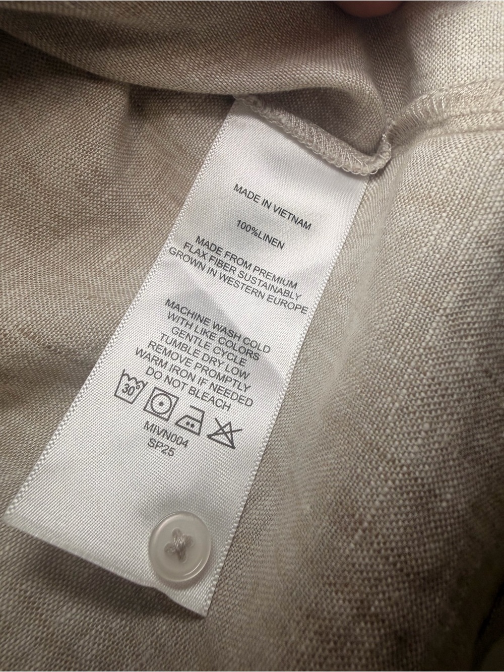 Quince 100% European Linen Tank Top Flax Beige Shell NWT M Coastal Chic Natural - Picture 10 of 16